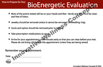 Apple Appintment Card (Back View)